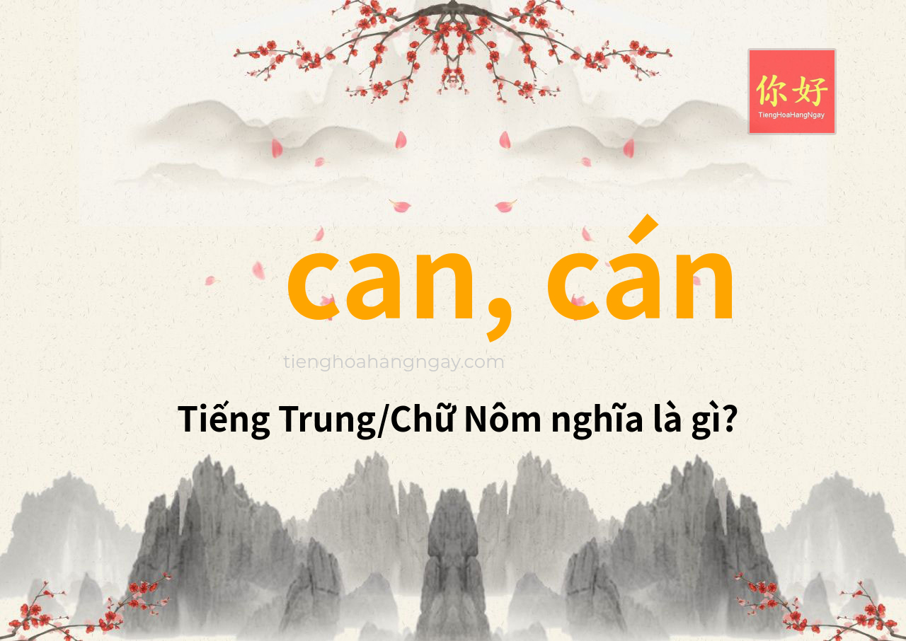 can, cán tiếng Trung là gì?